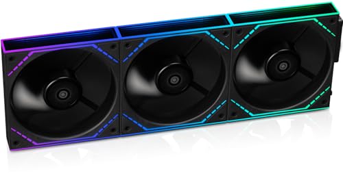 Thermalright TL-M12Q X3 120mm PC Case Cooling Fans, Daisy-Chain | 2000RPM | High Airflow | ARGB | Dual Infinity Mirrors Lighting for Gaming Build(3-Pack)