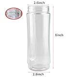 Veterger Replacement Parts 2 pack 20oz Sports Bottle with Spill-Proof Lid,Compatible with Oster MyBlend Plus Personal Blender