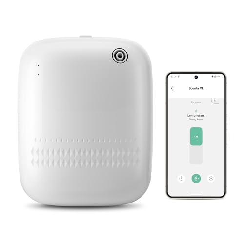 Airversa Waterless Essential Oil Diffuser for Home and Commercial Use, Up to 2000 sq.ft. 400 mL Capacity, Aromatherapy Scent Diffuser for Large Rooms, Smart Scent Air Machine, ANW-White