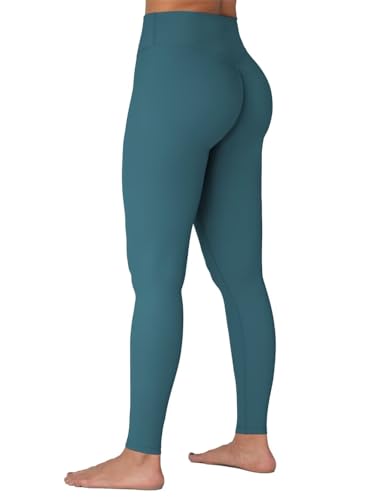 Sunzel Sunzfly Invisible Butt Scrunch Workout Leggings for Women, Butt Lifting High Waisted Gym Yoga Pants with Tummy Control 28" Foredt Green Medium