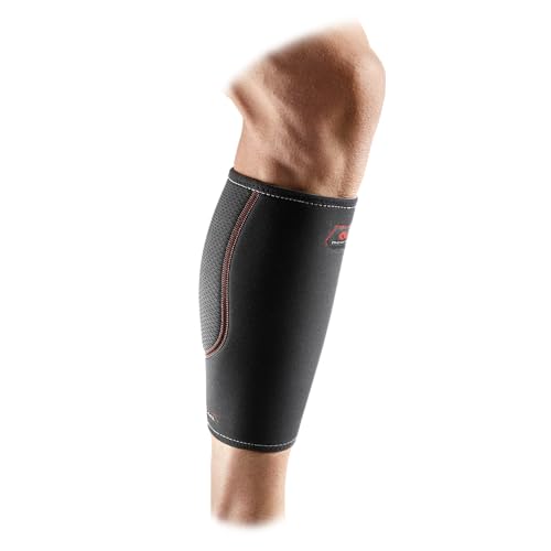 McDavid Calf Compression Sleeve, Light Support for Left or Right Leg, Helps Provide Relief From Pain, Men & Women, Black, Adult M
