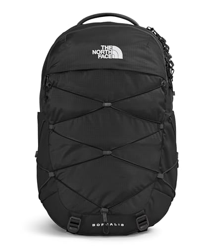 THE NORTH FACE Women's Borealis Commuter Laptop Backpack | Everyday Travel Bag with 16" Laptop Sleeve, Women-Specific Fit, Reflective Details, TNF Black/TNF White-NPF, One Size