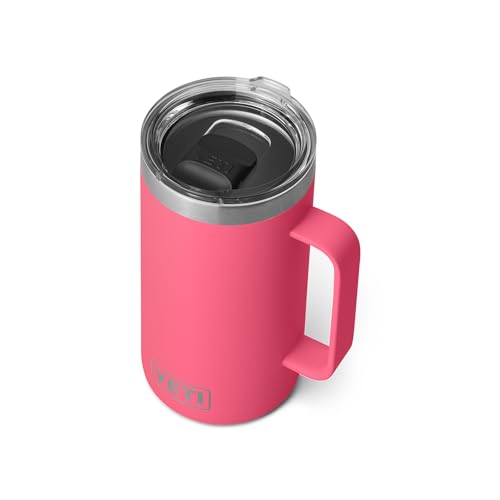 YETI Rambler 24 oz Mug, Vacuum Insulated, Stainless Steel with MagSlider Lid, Tropical Pink