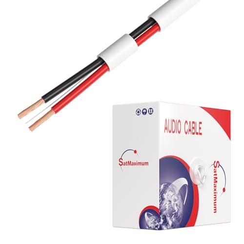 Cables Direct Online 500 feet Speaker Wire 18 Gauge CL2 Rated Indoor Low Voltage Copper Clad Aluminum (CCA) 2 Conductors Cable with Easy Pull Box – Perfect for in-Wall Installation – 18/2