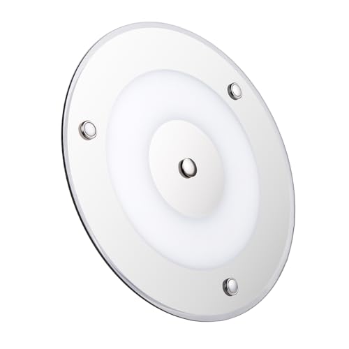 Obeaming 7.3 Inch 12 Volt LED Ceiling Dome Light, 720LM Dimmable Interior Light for RV Boat Camper Van Caravan Truck Motorhome Interior Lighting, Blue Light & Touch Switch(Cool White)
