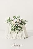 Ling's Moment 2PCS Artificial Floral Swags Arch Flowers Wedding Centerpieces Flower Rose Garland Mantel Greenery Arrangements for Sweetheart Welcome Signs Decor Wall Window Home Decor White & Sage