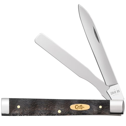 Case XX Pocket Knife BABY DOC - SMOOTH BLACK CURLY OAK WOOD Item #14007-7282SP SS - Length Closed: 2 7/8Inches