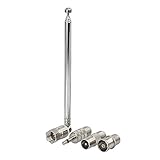 Superbat FM Telescopic Antenna Kit 75 Unbal F Type Connector DAB Radio Replacement Antenna for TV AM FM Radio Stereo Receiver Bose Wave Radio etc.