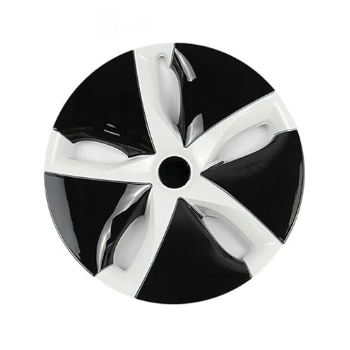 Applicable Compatible for Tesla Model 3 2017-2022 Models Hubcap Modification 18-Inch Automobile Hubcap Wheel Cover Model3 Accessories(Black White)