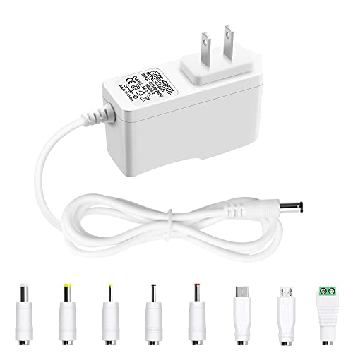 5V 1A Power Supply Adapter Arkare DC 5V Power Cord AC 100V-240V to DC 5 Volt 1Amp 1000mA 0.5A 500mA 800mA for Security Camera Baby Monitor Graco Swing TV Box Raspberry Pi USB Type C with 8TIPS (White)