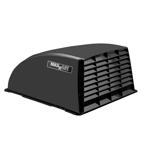 MAXXAIR Maxx I+ Vent Cover for RV Roof Vents - Sleek, Updated Design, Easy Installation, Zero-Leak Protection, Compatible with Many Popular Roof Vents, Black (00-933052)