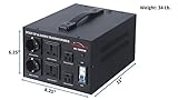 Simran AC-5000 Step Up/Down Voltage Transformer Power Converter for Conversion Between 110 Volt and 220 Volts with Circuit Breaker, CE Certified, 5000 Watts, Black