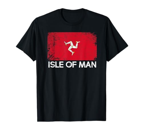 Manx Flag T-Shirt | Vintage Made In Isle of Man Gift T-Shirt