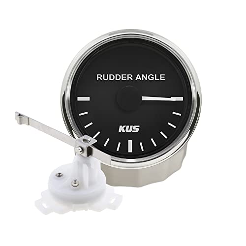 KUS Waterproof Rudder Angle Indicator Gauge with Rudder Sensor 52mm (2") 12V/24V