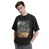 Custom Fashionable Teen Men's Vintage Oversized T Shirts 3D Printer Breathable O-Neck Short Sleeve Dream Metal Rock Theater T-Shirt for Men,Tees Shirt Tops Black Xx-Large