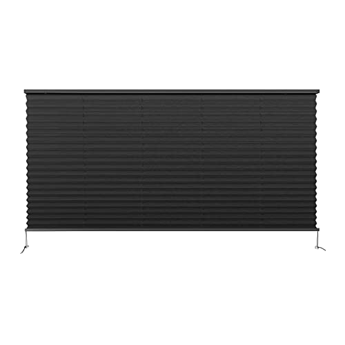 Dulepax RV Blinds - Pleated Shades, 50" W x 24" L Black RV Window Shades for Camper, Travel Trailers, Motorhome's Window