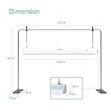 iGrowtek 2ft Grow Light for Seed Starting,LED Grow Lamp for Indoor Plants,Seedling Grow Light with Stand,Seed Starter Light Kit with Natural White Spectrum,Height Adjustable,Iron Frame,ON-Off Switch