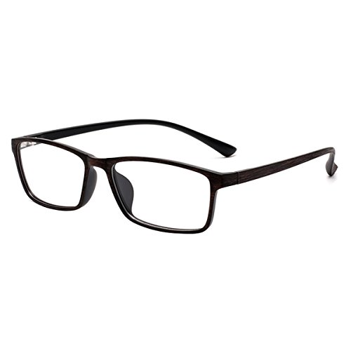 Fullwosing Myopia Glasses Stylish TR90 Frame Eyeglasses -0.50 to -6.00 for Men Women (-1.50)