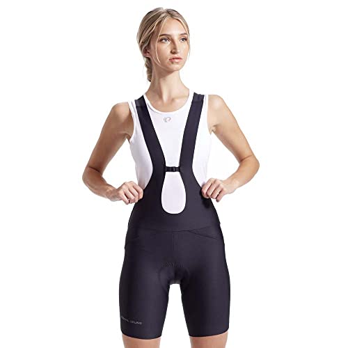 PEARL IZUMI Women's 8" Attack Air Bib Shorts, Breathable with Reflective Fabric Black