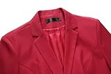 Lamgool Women's Business Skirt Suit Set 2 Piece Office Outfits Notched Lapel Blazer and Pencil Skirt (WineRed, Large)