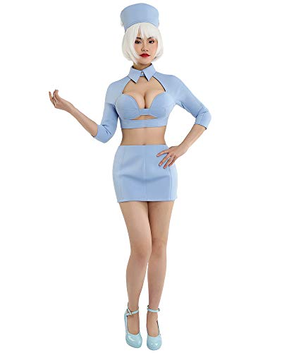 Cosplay.fm Women's Flight Attendant Stewardess Air Hostess Costume Uniform (X-Small)