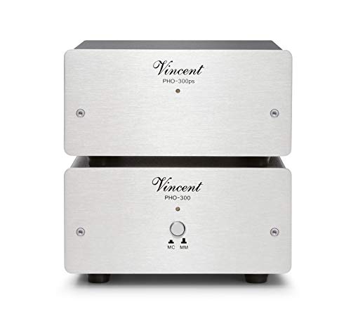 Vincent PHO 300 Phono Preamplifier MM/MC with Separate-Chassis Power Supply Silver