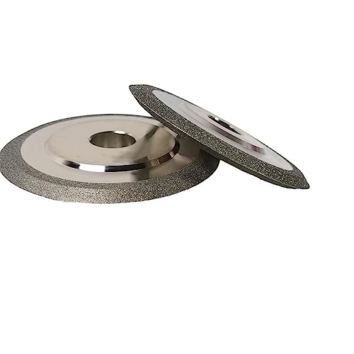 V Shaped Groove 4" 45° 200Grit Diamond Grinding Wheel Electroplated Abrasive Wheels for Hard Alloy Sharpening Saw Blade Carbide Metal Tungsten Steel Milling Cutter Tool One Piece