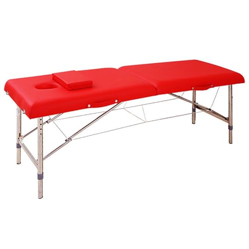 YJFEDCC Folding Massage Bed, Multi-Functional Physiotherapy Bed, Adjustable Household Portable Thickened Sponge Spa Beauty Bed,C