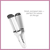 Conair Travel Beach Waver Curling Iron, Portable Hair Waver with Triple Barrel Ceramic in White by Travel Smart