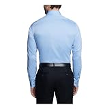 Calvin Klein Men's Dress Shirts Slim Fit Non Iron Solid, Mist, 16" Neck 34"-35" Sleeve