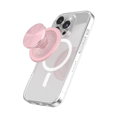 PopSockets PopGrip for MagSafe, Magnetic Phone Grip & Stand, Swappable Top, Secure Grip for iPhone MagSafe Cases, Kickstand for Hands-Free Viewing, Wireless Charging Compatible - Dusty Rose