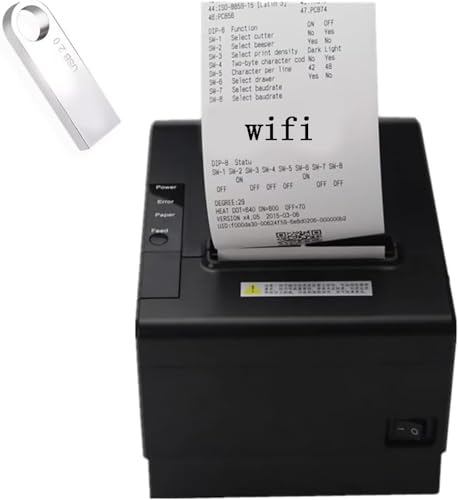 Wifi POS kitchen Printer, 80mm Thermal Receipt bluetooth wireless Restaurant ticket bill Auto cutter Printer ,Support android/Windows for small business ,NOT FOR ios/ipad/MAC(USB+Bluetooth+Wifi)