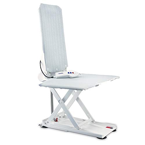 Invacare 1573862 Aquatec XL Bariatric Bath Lift Battery-Powered Bathtub Chair with Reclining Back, 375 lb. Weight Limit