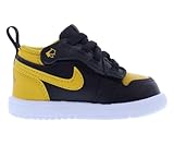 NIKE Jordan 1 Low Alt Baby/Toddler Shoes (DR9747-072, Black/White/Yellow Ochre) Size 4