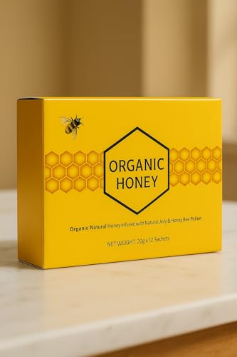 Uniqu Elderberry Honey Sticks, 12 Pack Raw & Boosting Honey sticks -Organic Natural 12 Honey Packs, 20g Each honey pack