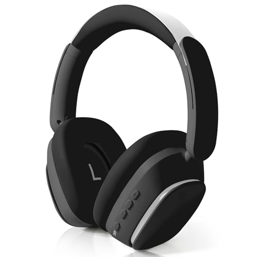 JEAN'VOUS Wireless Over Ear Headphone,Noise Canceling ANC,Bluetooth 5.4,Recharable 100Hr Battery,Build in Mic,Foldable,Adjustable Headband,Comfort Fit Soft Earpads for iOS/Andriod/Gym/Work