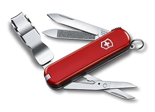 Victorinox Nail Clip 580, 8 Functions, Swiss Made Multi-Tool with Nail File, Nail Cleaner and Small Blade - Red