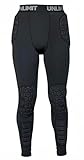 Unlimit Soccer Goalie Pants, Padded Goalkeeper Pants, Compression Pants with Knee Pads, Hip Pads & Shin Pads.(Small,Black)