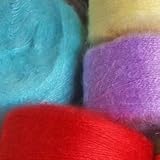 Luxurious Mohair Silk Yarn - Premium Thin Crochet Yarn for Exquisite Knitting Projects - Soft Wool Knit Yarn with Acrylic Blend - Plush, Puffy, and Fluffy Thread for Stunning Creations (Color : 1PC 0