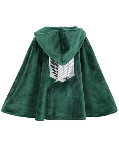 Micotaku Attack On Titan Official Licensed Survey Corps Plush Cloak with Wings of Freedom