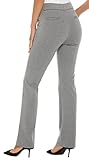 iChosy Women's Ease into Comfort Barely Bootcut Stretch Dress Pants Grey29 12