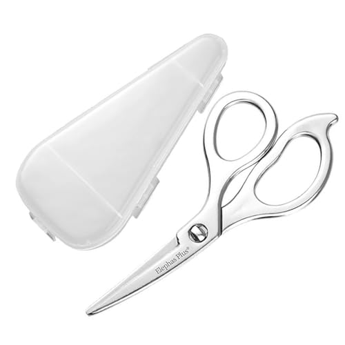 All Stainless Steel Food Scissors - Stainless Steel Food Cutter with Detachable Blade and Easy Clean Blunt Tip - Dishwasher Safe Food Shears for Cutting Tiny Bites with Portable Travel Case