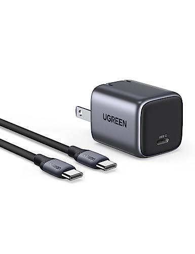 UGREEN Nexode 30W USB C Charger with 60W USB C Cable, iPhone 15 Charger Foldable GaN PPS Compact Fast Wall Charger Block for iPhone 16/15/14, Galaxy S24 Ultra/S23, Pixel 8, MacBook Air, iPad Pro