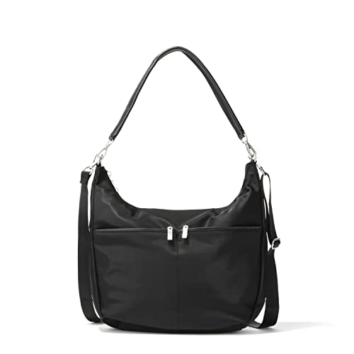 Baggallini Womens Bowery Half Moon Bag, Large, Black