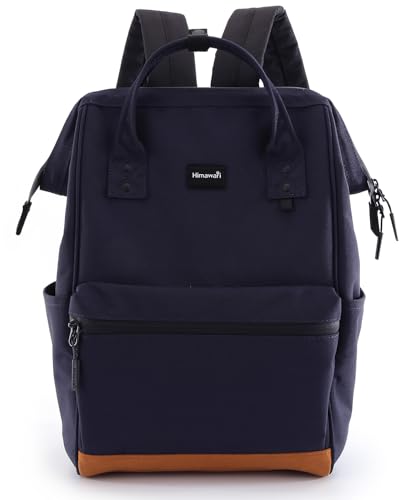 Himawari Travel School Backpack with USB Charging Port 15.6 Inch Doctor Work Bag for Women&Men College Students(124#-03#Dark Blue, Regular)