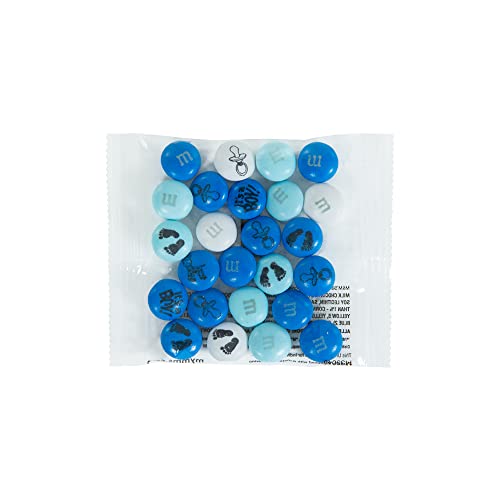 M&M'S Milk Chocolate Baby Boy Candy Favors (20 pack), Perfect for Gender Reveal Parties, Baby Party Giveaways and Baby Boy Party Décor