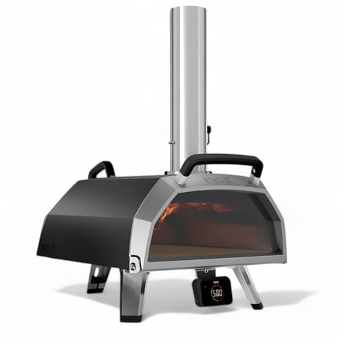 Ooni Karu 2 Pro Multi-Fuel Pizza Oven - Wood and Gas Outdoor Pizza Oven with Pizza Stone & Integrated Thermometer, Pizza Oven Outdoor, Dual Fuel 16 Inch Pizza Maker, Outdoor Cooking Grill