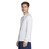 Speedo mens UV Swim Shirt Easy Long Sleeve Regular Fit,White,Large