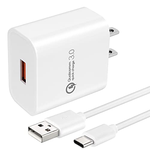 TPLTECH Quick Charge3.0 Wall Charger High Speed Charging for Xiaomi Redmi Note 7 8/Note 8 9 Pro/9S,Mi 8/8 Lite/8 Pro,Mi 9 SE Lite,9T Dash Pro,Mi A2 A3,MI Mix 3 2/Mix 2S,Pocophone F1,6.5Ft Type C Cord