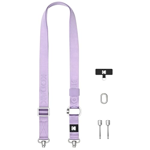 KODAK Multi-Purpose Camera Strap (Purple) - Quick-Detach System, Lightweight, Durable Metal Swivels, Multiple Usages, SLR Cameras, Compact Cameras, Smart Phones